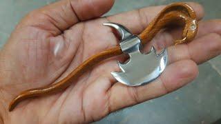 How To Make a War Axe with Angry Cobra Snake Handle  axe making #axe #waraxe #battleaxe  #mrgajjar