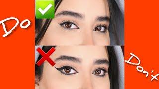 How to Draw Eyeliner Easy way آسون ترین راه خط چشم کشیدن