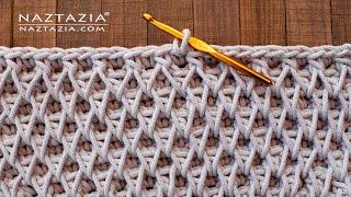 HOW to CROCHET SMOCK STITCH Honeycomb Stitch Tutorial by Naztazia