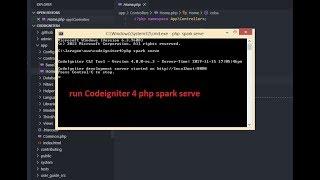 Run CodeIgniter 4 with php spark server localhost port 8080