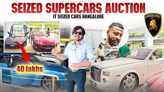 Seized SUPERCARS auction BANGALORE   *Sukesh Chandrasekhar Cars SALE 