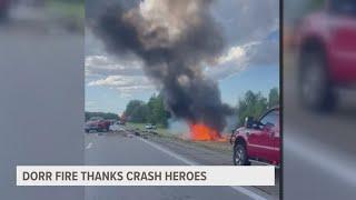 Dorr Fire Department thanks crash heroes