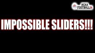 All 0 USER Sliders vs All 100 CPU Sliders IMPOSSIBLE Slider Challenge NCAA FOOTBALL 14