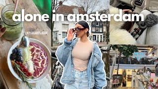 my first solo trip to amsterdam  solo date travel vlog
