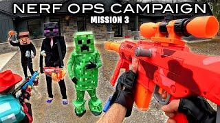 NERF OPS FORTNITE CAMPAIGN  MISSION 3 - MINECRAFT BATTLE Nerf First Person Shooter