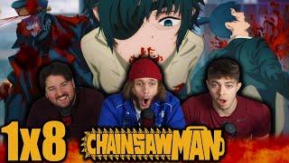 WHAT IS HAPPENING??  Chainsaw Man 1x8 GUNFIRE Group Reaction