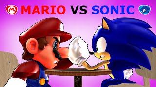 Mario V.S. Sonic - Cartoon Arm Wrestling Episode 1 Animation