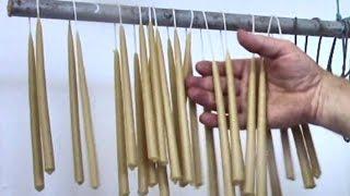 How To Make Perfect Dipped Beeswax Taper Candles In An Old Tin Can