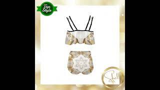 White Star Flounce Womens Swimsuit by Shell Design Boutique