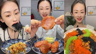 Yummy 374 Eat Sea food shrimp  Sausage  frogslleat sea food #food #eating #mukbang