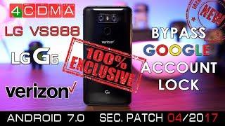 LG G6 VS988 Google Account Bypass Activation  VS98811A  Android 7.0