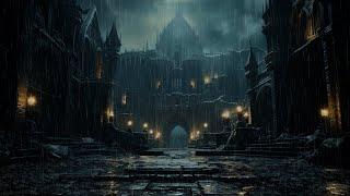 Mysterious Gothic Castle in Heavy Rain and Thunder  Sleep Study PTSD