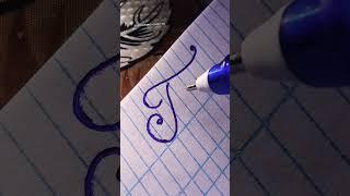 How to write the letter T beautifully  Cursive writing  #calligraphy #shorts