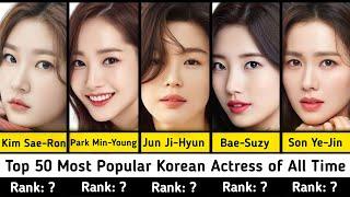Top 50 Most Popular Korean Actress of All Time  Comparison 