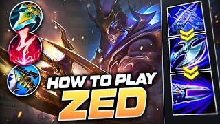 HOW TO PLAY ZED & CARRY S+  Build & Runes  Season 12 Zed guide  League of Legends