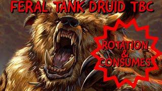 WoW Classic TBC Feral Tank Druid Guide Rotation And Consumables