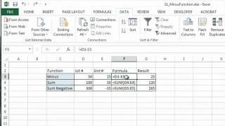 How to Use Minus Function in Excel  MS Excel Tips