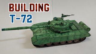 Building T-72Soviet Main Battle Tank #papercraft #tank #wargaming #fypシ #relaxing #building