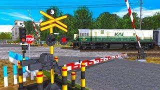 Penjaga Palang Kereta Api Bandara #railroadcrossing #railways #keretaapikartun #palangkeretaapi