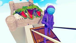 DEADLY DROP INTO THE CASTLE WITH CROCODILES  TABS - Totally Accurate Battle Simulator
