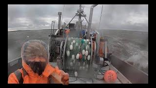Women Commercial Salmon Fishing on a Gill Net Boat in Bristol Bay Alaska BIG WAVES -&- BIG FISH