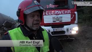 13.07.2021 Traismauer Waldbrand nach Blitzschlag.