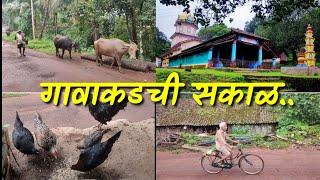 आमच्या गावातली सुंदर सकाळ  Beautiful morning in Konkan village