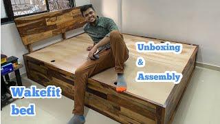 Wakefit Auriga Sheesham Wood Platform With Storage Queen Bed-Solid Wooden Textured Finish_Natural