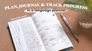 How and why I use a language planner  Hobonichi weeks flip through