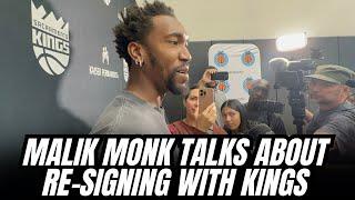 Malik Monk talks about re-signing with Kings