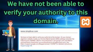 we have not been able to verify your authority to this domain  100% Solution