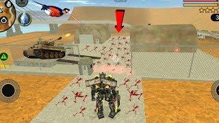 Vegas Crime Simulator - Army Man skeleton Army killed by laser gun by Transformer - Gameplay HD