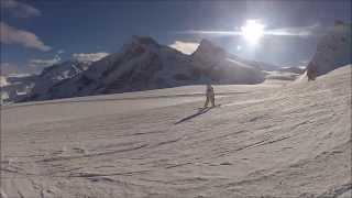 Emily snowboarding Zermatt