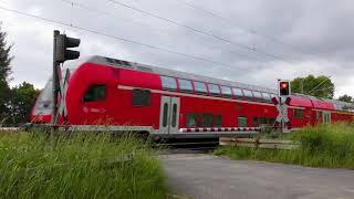 Hamburger Straße Level Crossing Bahnübergang Ahrensburg Germany  13th June 2024