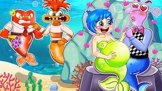 Mermaid Joy is Pregnant - Underwater Love Triangle All Clips From The Movie - Inside Out Animation