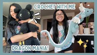 Crochet Dragons With Me  Making Toothless & Other Adorable Dragons Crochet Vlog  Dragon Challenge