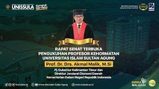 Pengukuhan Profesor Kehormatan Prof. Dr. Drs. Akmal Malik MSi