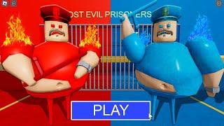 NEW UPDATE FIRE BARRY VS WATER BARRY in BARRYS PRISON RUN New Scary Obby #Roblox