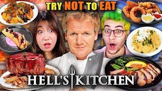Try Not To Eat - Hells Kitchen  Part 2 Duck a L’Orange Crab Risotto Exotic Tartar