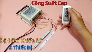 Bộ Điều Khiển RF 2 Thiết Bị Công Suất Cao Tích Hợp Nút Nhấn 12V - 48V VDO00042  Điện tử DAT