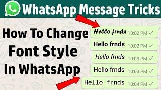 How to Change Text Massage Format In WhatsApp Without Using Any App  WhatsApp Massage Tricks