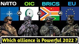 Brics vs Nato vs OIC vs EU Military Power Comparison 2022  Nato  Brics  EU european union  OIC