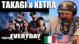 AMERICAN  REACTS TO  Takagi & Ketra - EVERYDAY feat. Shiva ANNA Geolier Official Visual