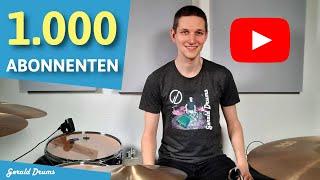 1.000 Abonnenten Special mit Übungen - Schlagzeug online lernen mit Gerald Drums #1kcreator