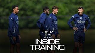 All set for the north London derby    INSIDE TRAINING  The Gunners train ahead of Tottenham  PL