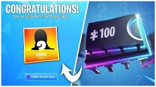 NEW SECRET UTOPIA SKIN REVEALED IN FORTNITE  ALL FORTBYTE LOCATIONS 1-100 FORTBYTE SKIN LEAKED