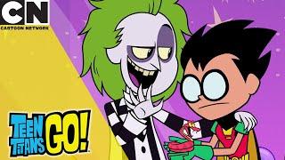 Teen Titans Go  Crazy Halloween with Beetlejuice  Cartoon Network UK