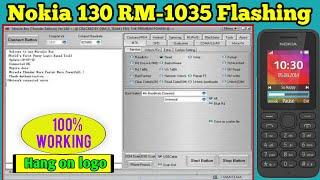 Nokia 130 RM 1035 Flashing Miracle Box 2.82 crack  hang on logo thanks mobile