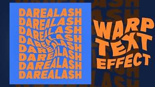 Warp Text Effect Tutorial in PHOTOSHOP  easy photoshop tutorial