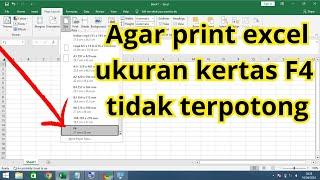 Solusi print excel agar tidak terpotong  Cara oke